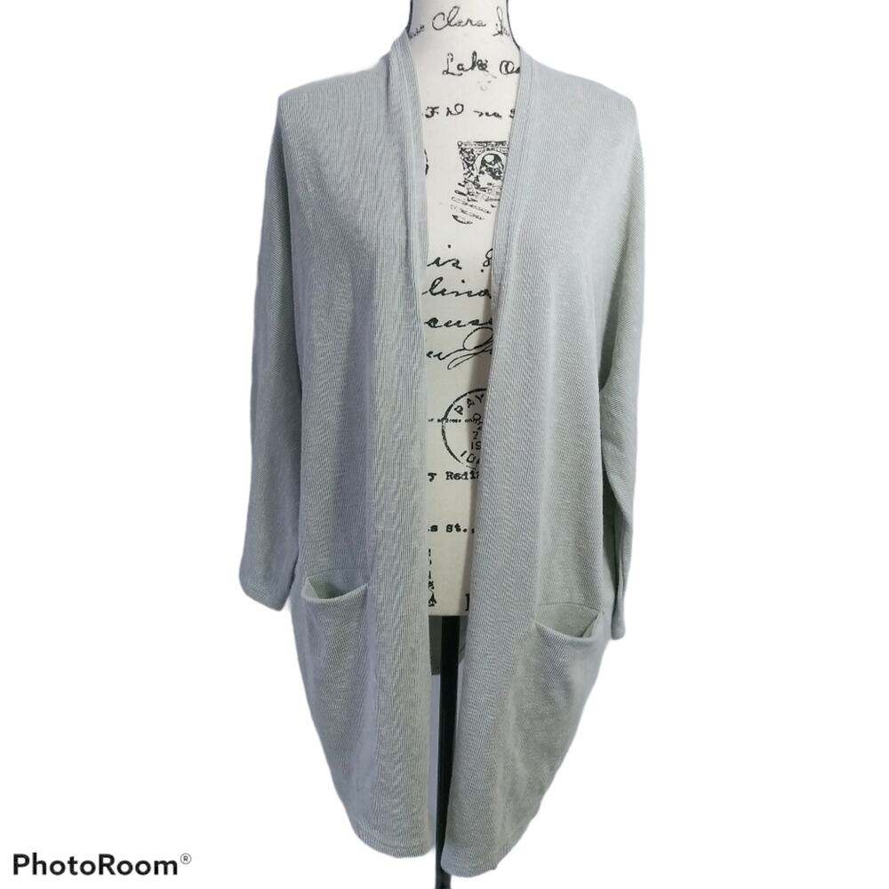 DONNI Open Front Striped Cardigan One Size
